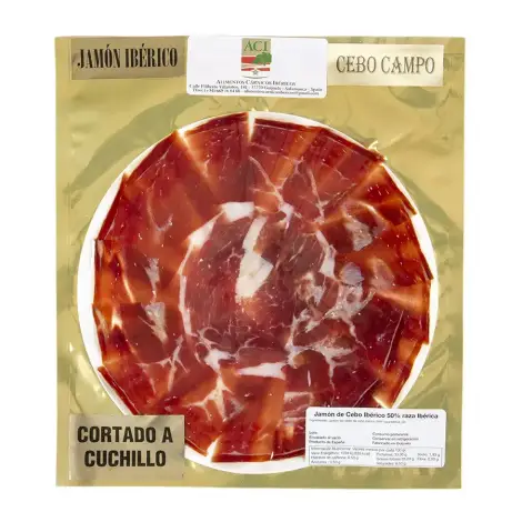 Jamón cortado a cuchillo